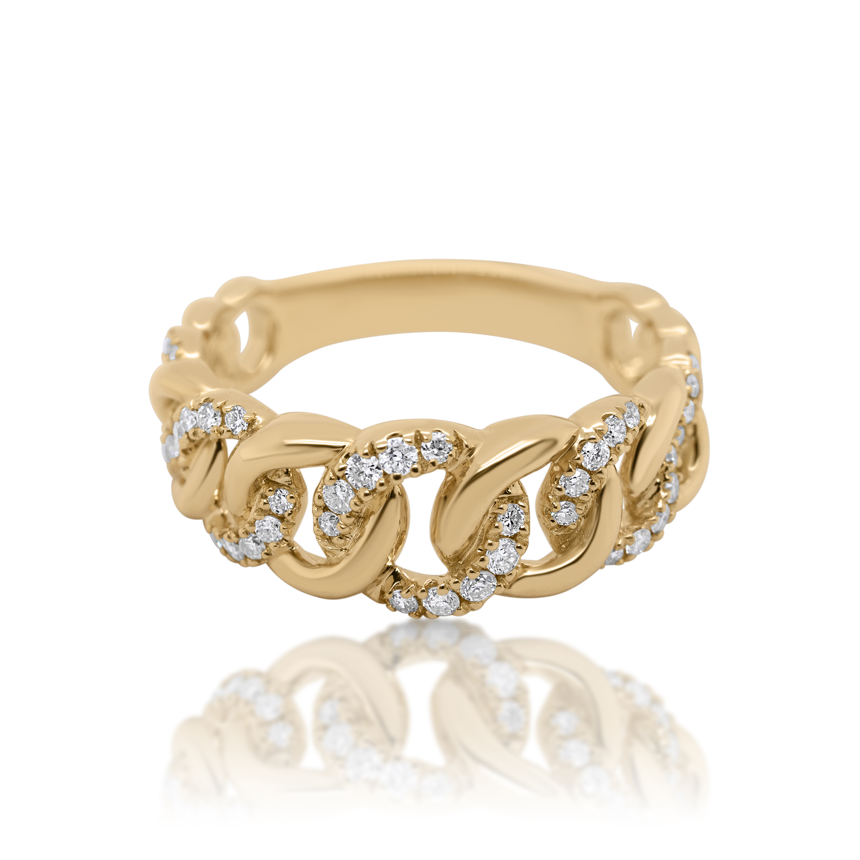 Diamond Cuban Ring 0.33 ct. 14K Yellow Gold